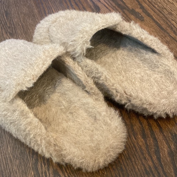 Max Mara MaxMara Teddy Mules 7 37 Slippers Alpaca Natural - Picture 2 of 7